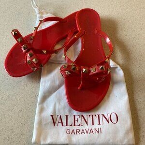Valentino Garavani Rockstud Thong Pink Sandals Women Size EU 36 US 5.5/6